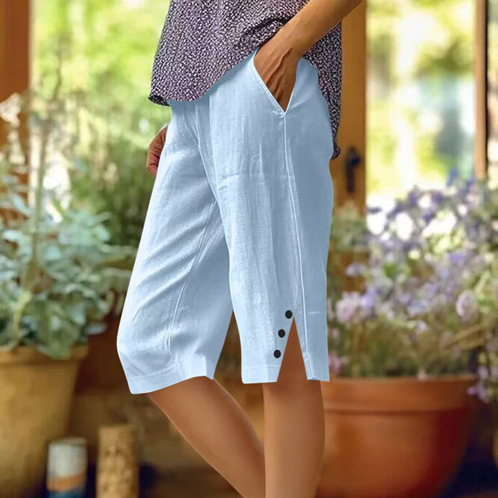 Harriet | Wide-Leg Shorts with Elastic Waist and Side Pockets