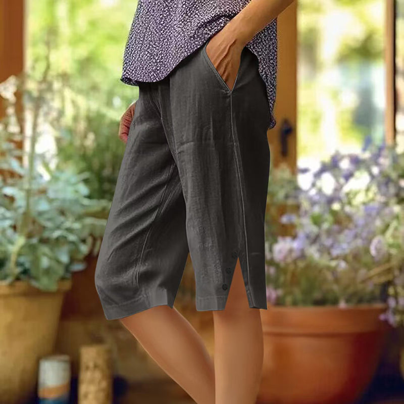 Harriet | Wide-Leg Shorts with Elastic Waist and Side Pockets