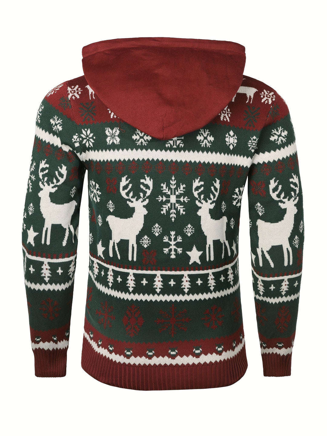 Men's Reindeer Knitted Christmas Hoodie