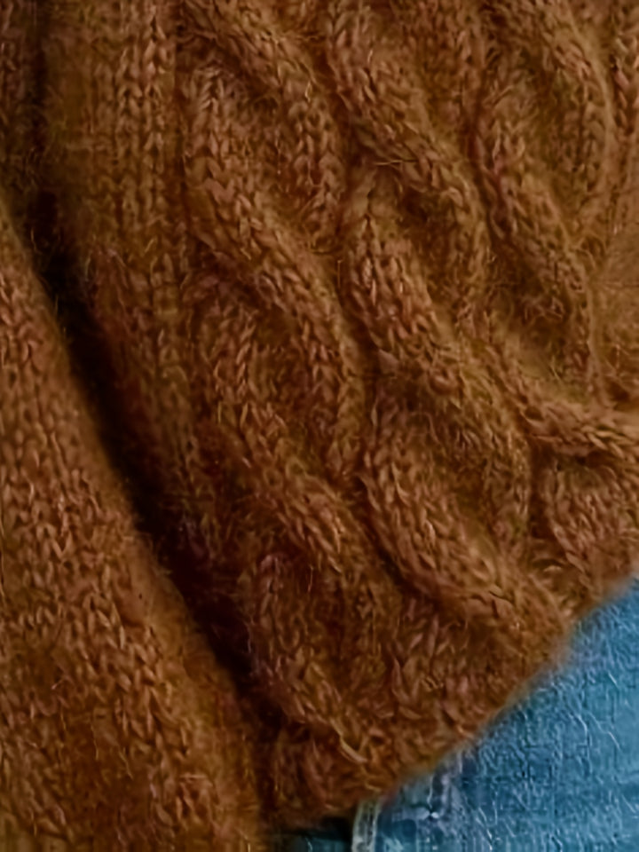 Women's Chunky Cable Knit Aran Jumper 7