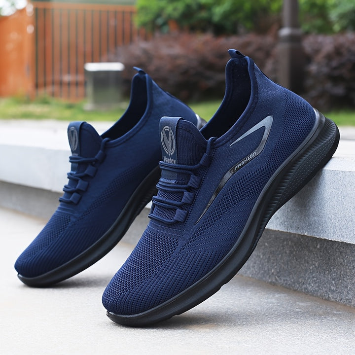 Men's Breathable Knit Lace Up Running Trainers 15