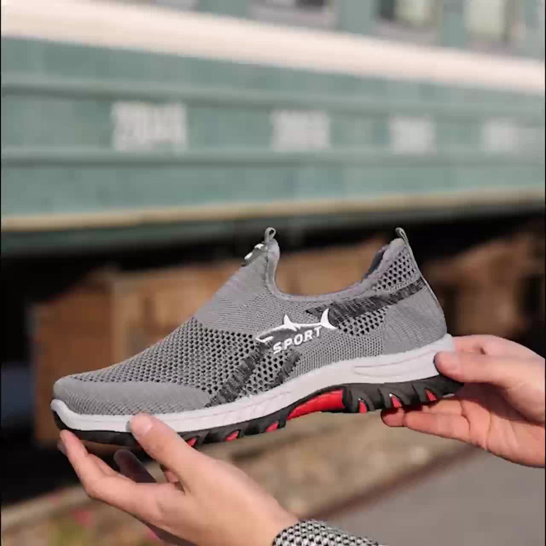 Men's Breathable Mesh Slip On Trainers 15