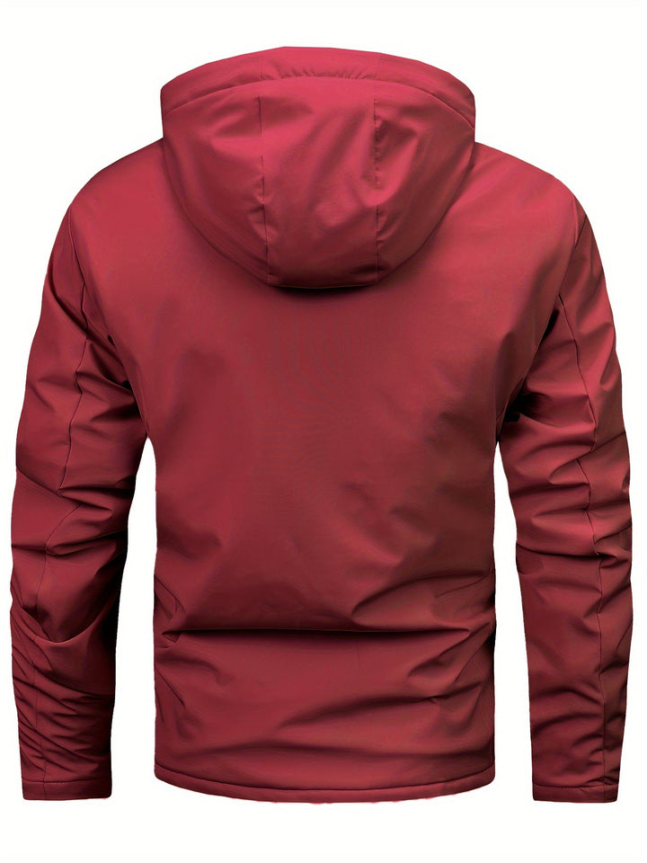 Men's Fleece Lined Hooded Windproof Jacket 10