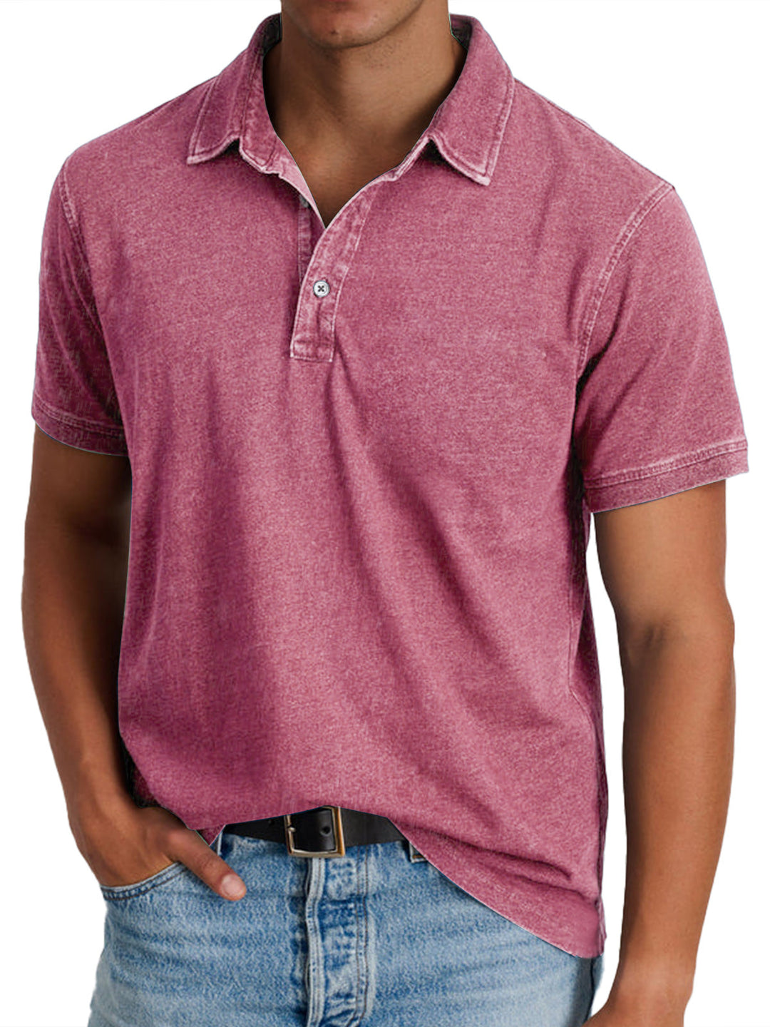 Spencer | Men's Classic Polo Shirt with Button Placket