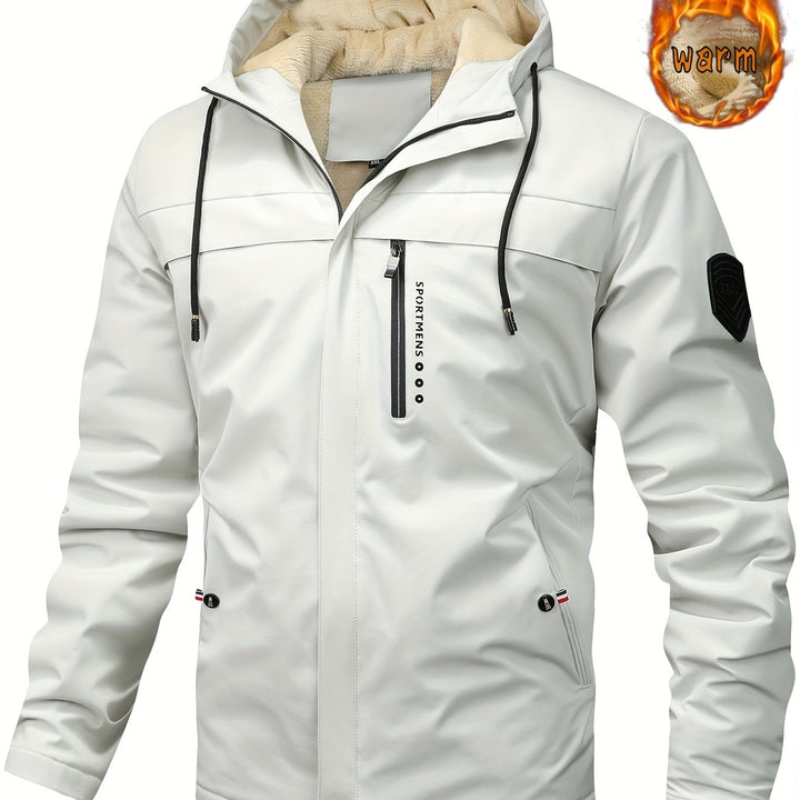 Men's Fleece Lined Hooded Windproof Jacket 16