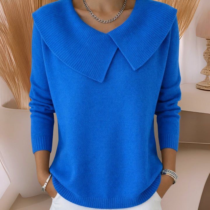 Meryl | Cosy Collared Jumper with Pleat Detail