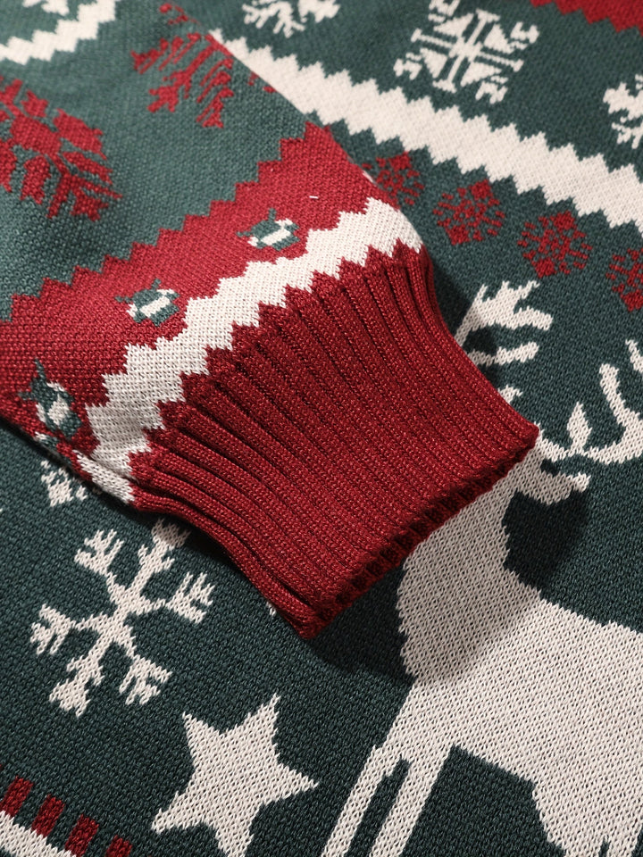 Men's Reindeer Knitted Christmas Hoodie