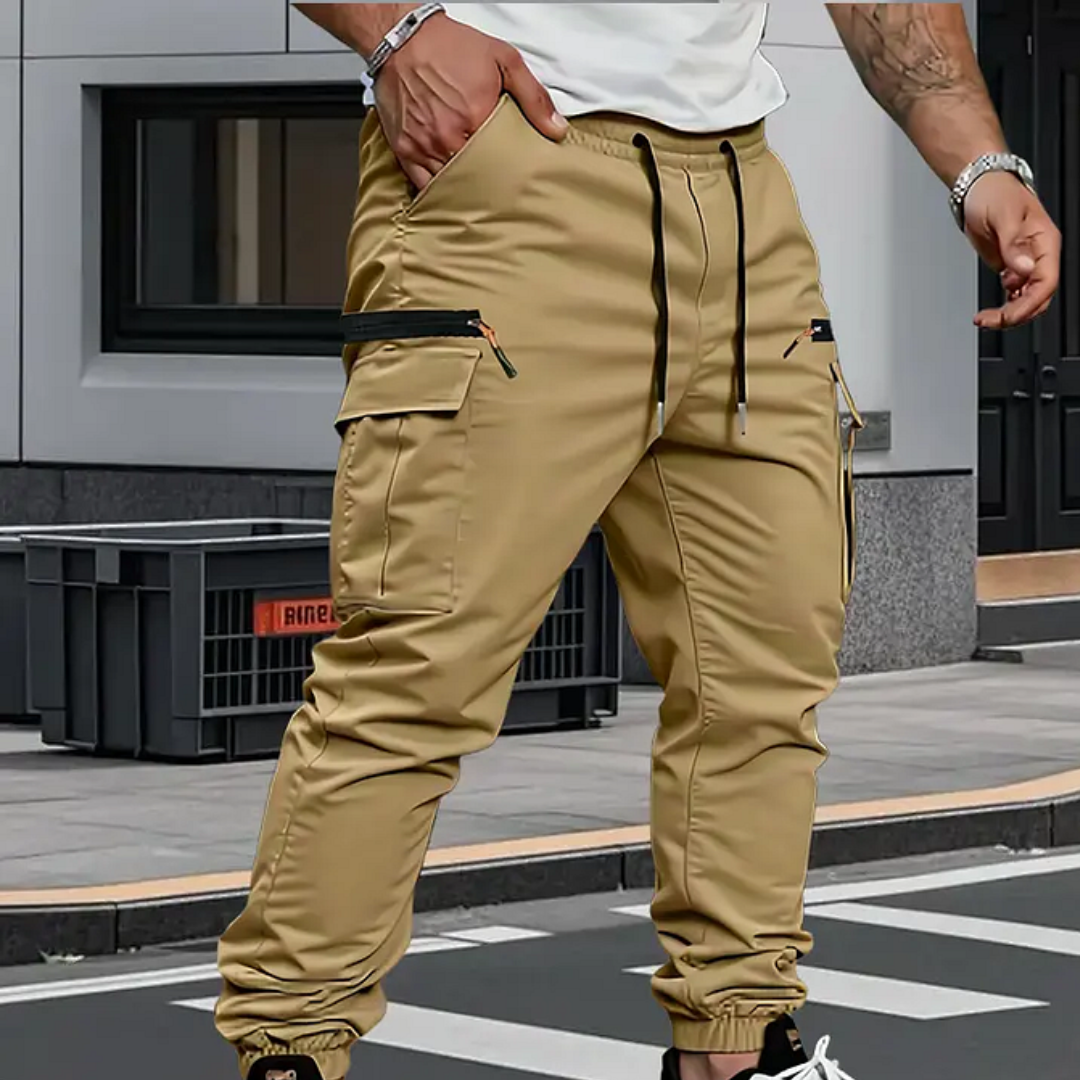 Nolan | Men's Cargo Joggers with Zip Pockets