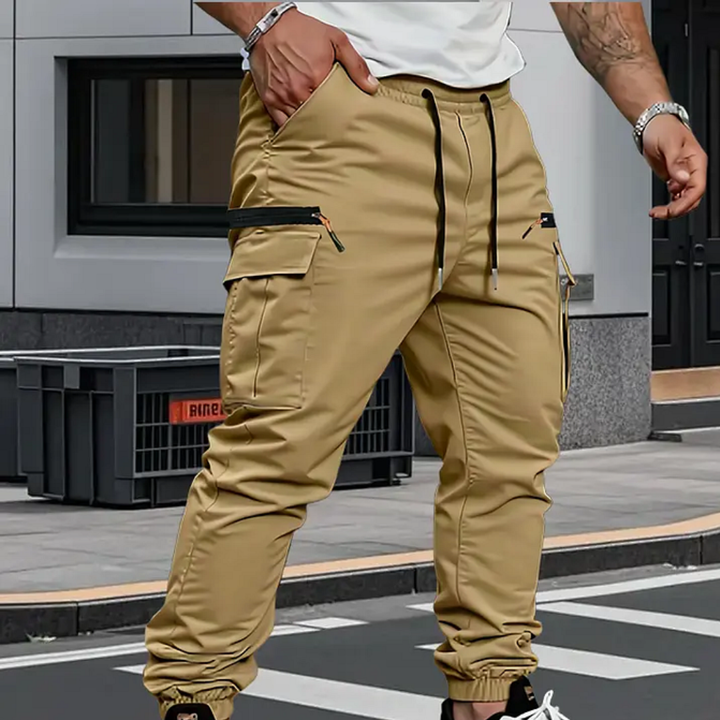 Nolan | Men's Cargo Joggers with Zip Pockets
