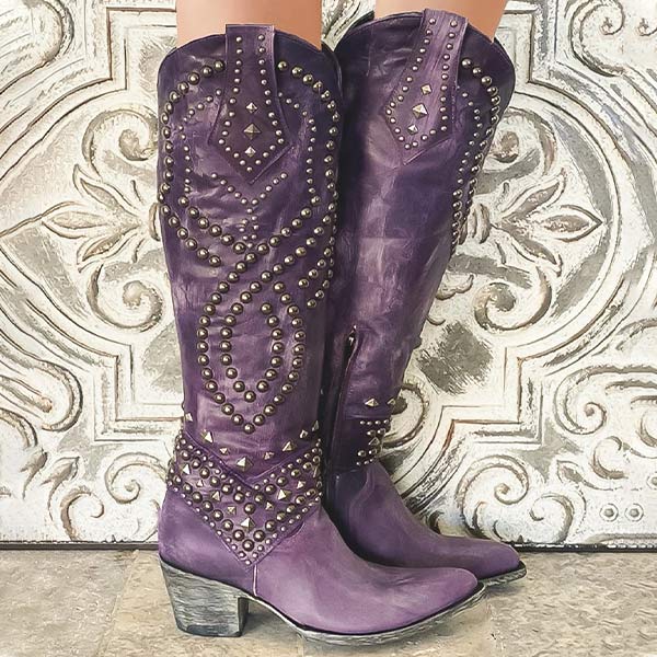 Lily | Women's Durable Western Knee-High Boots