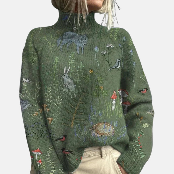 Cara | Women's Elegant Ribbed Turtleneck Jumper