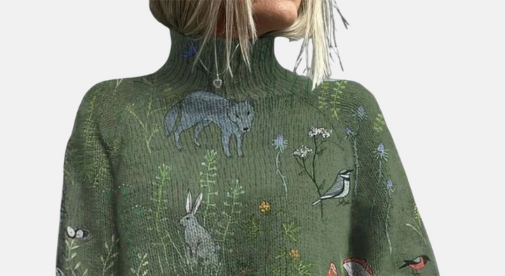 Cara | Women's Elegant Ribbed Turtleneck Jumper