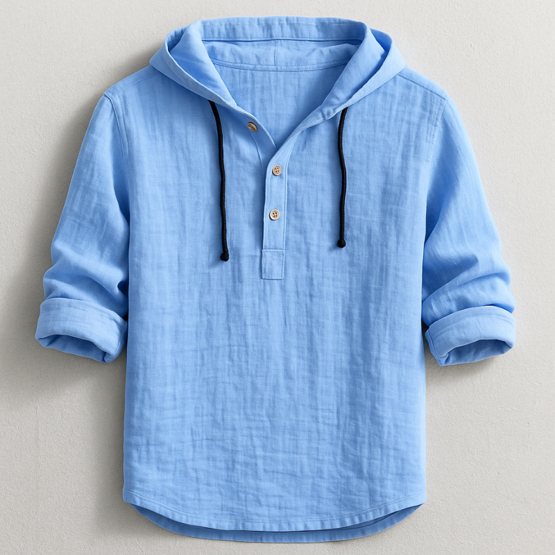 Grattan | Men's Breathable Hooded Shirt with Drawstring Neckline