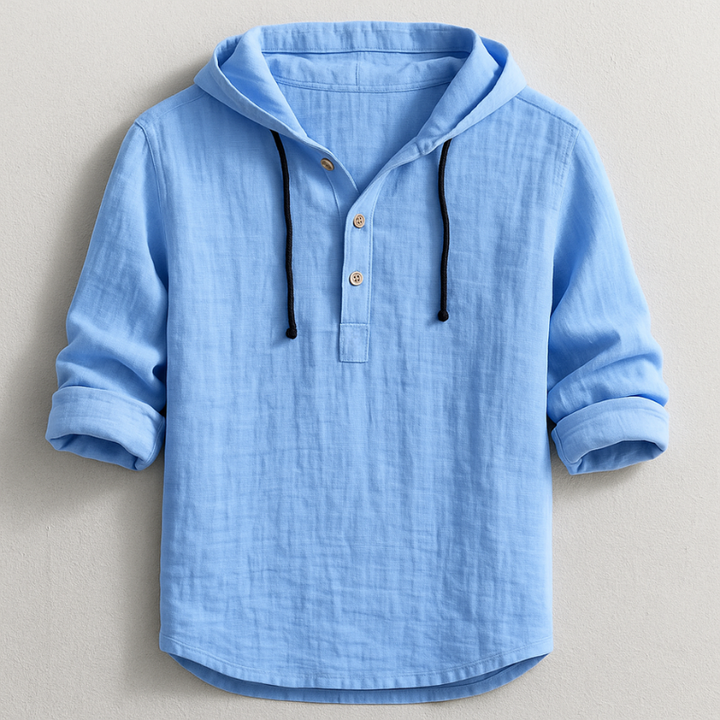 Grattan | Men's Breathable Hooded Shirt with Drawstring Neckline