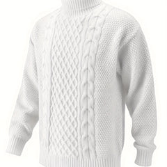 Oisin | Men's Turtleneck Cable Knit Aran Jumper