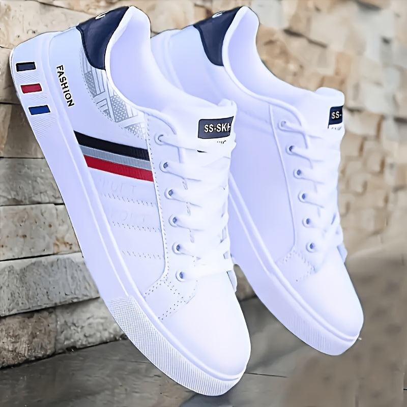 Men's Striped Lace Up Casual Trainers 3