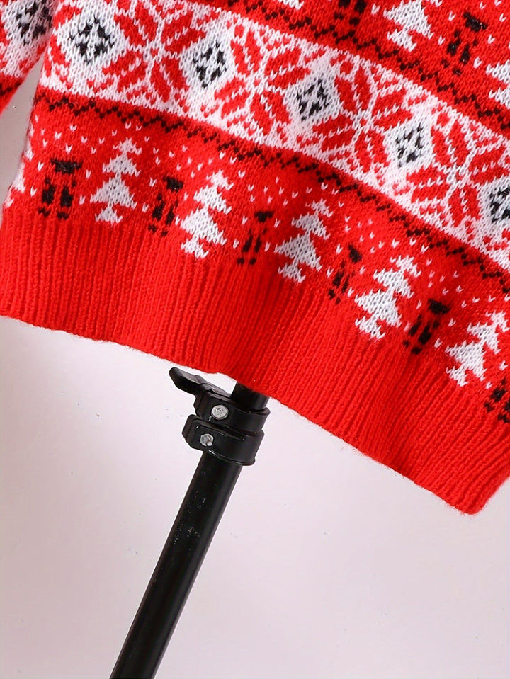 Men's Red Nordic Christmas Jumper - Red