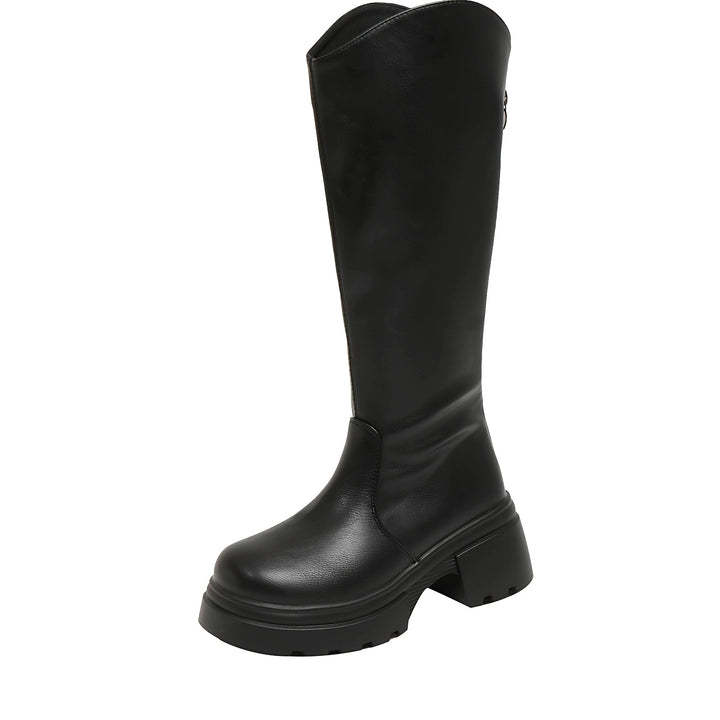 Women's Wide Calf Faux Leather Riding Boots