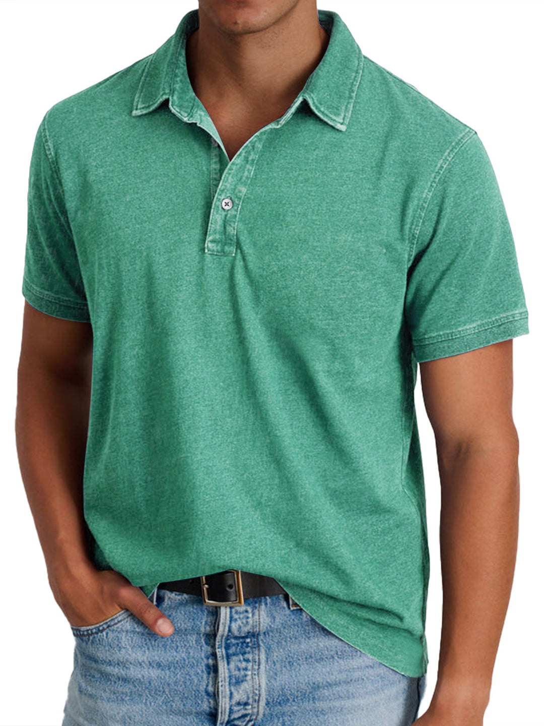 Spencer | Men's Classic Polo Shirt with Button Placket