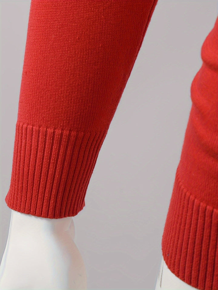 Men's Reindeer Crew Neck Christmas Jumper - Red