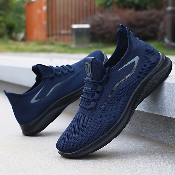 Men's Breathable Knit Lace Up Running Trainers 13