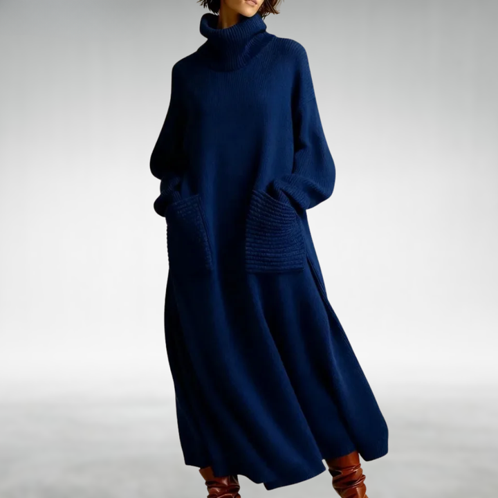 Aisling | Women's Cozy Winter Turtleneck Dress