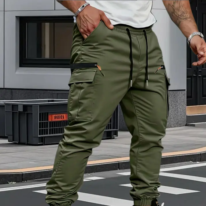Nolan | Men's Cargo Joggers with Zip Pockets