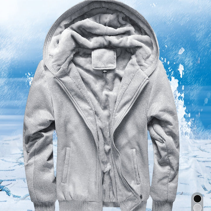 Men's Sherpa Lined Zip Up Hoodie Jacket 13