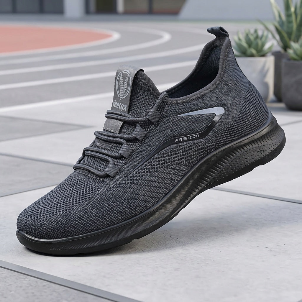 Men's Breathable Knit Lace Up Running Trainers 11