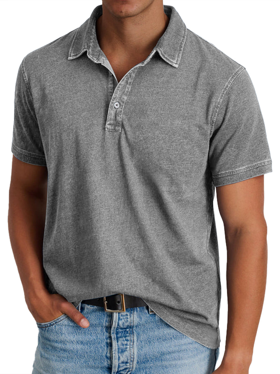 Spencer | Men's Classic Polo Shirt with Button Placket