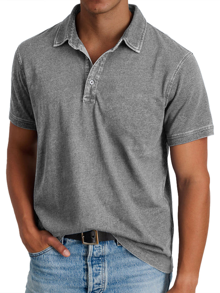 Spencer | Men's Classic Polo Shirt with Button Placket