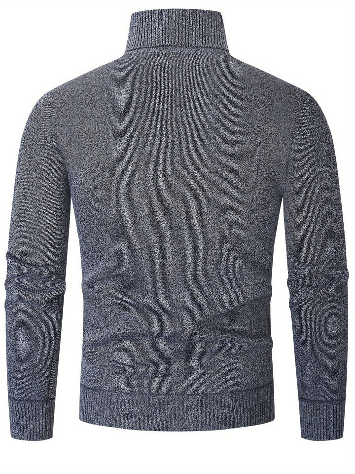 Men's Turtleneck Diamond Knit Aran Jumper 6