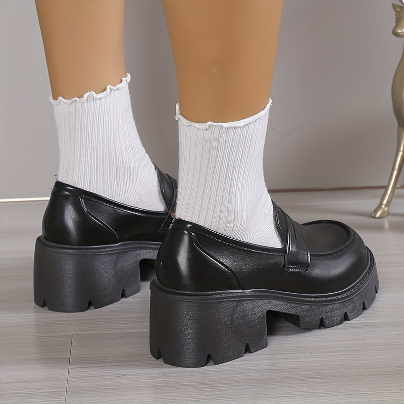 Women's Chunky Platform Penny Loafers 9
