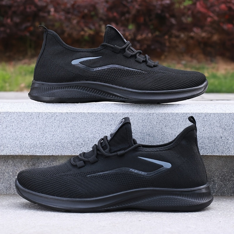 Men's Breathable Knit Lace Up Running Trainers 14