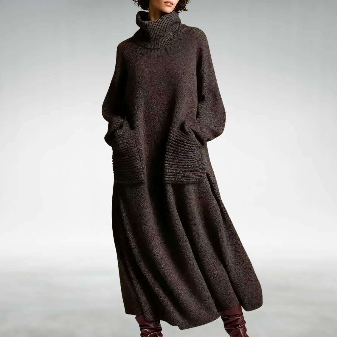 Aisling | Women's Cozy Winter Turtleneck Dress