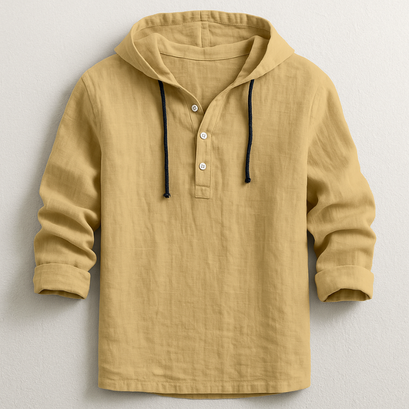 Grattan | Men's Breathable Hooded Shirt with Drawstring Neckline