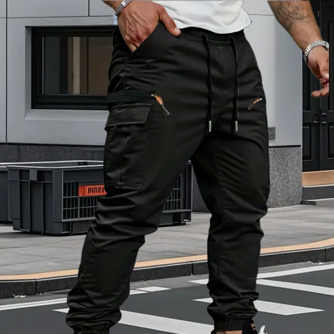 Nolan | Men's Cargo Joggers with Zip Pockets