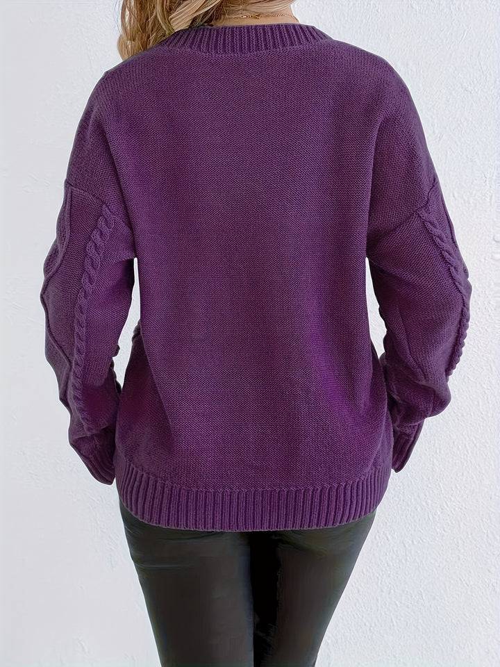 Women's Chunky Cable Knit Aran Cardigan 6