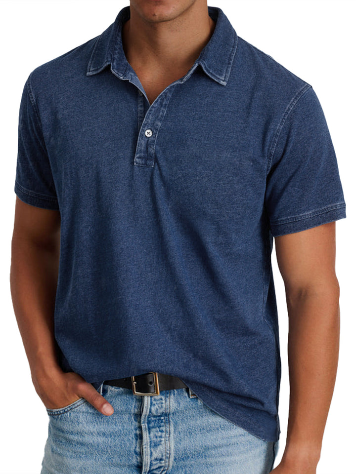 Spencer | Men's Classic Polo Shirt with Button Placket
