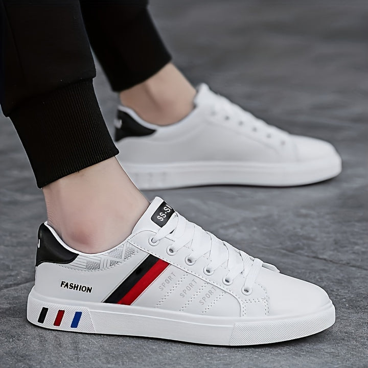 Men's Striped Lace Up Casual Trainers 12