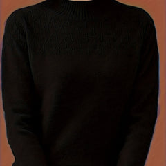 Mairead | Women's Mock Neck Diamond Knit Aran Jumper
