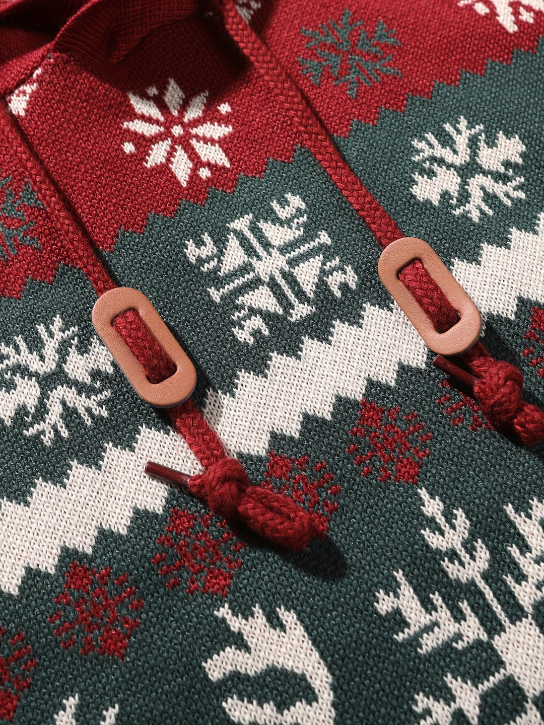 Men's Reindeer Knitted Christmas Hoodie