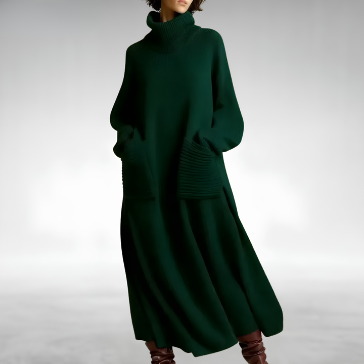 Aisling | Women's Cozy Winter Turtleneck Dress