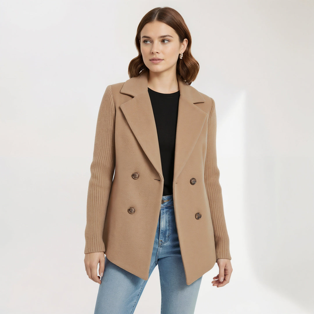 Rosemarie | Unstructured Draped Coat with Roll-Up Sleeves