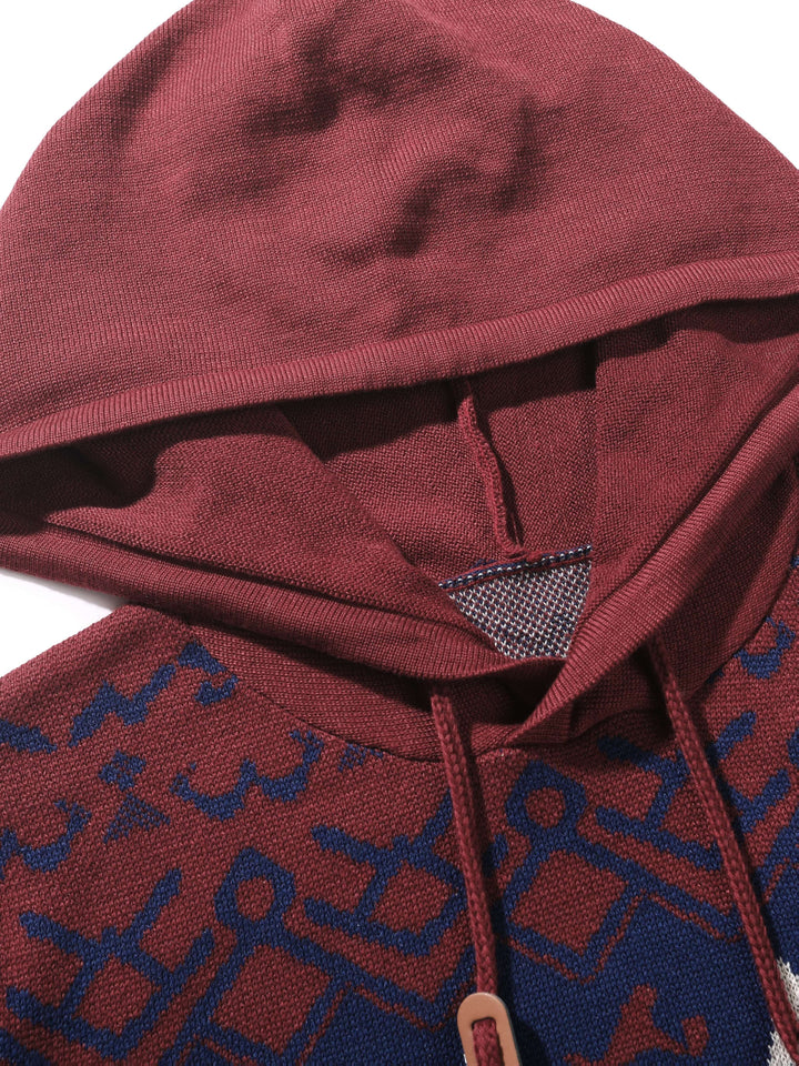 Men's Reindeer Knitted Christmas Hoodie