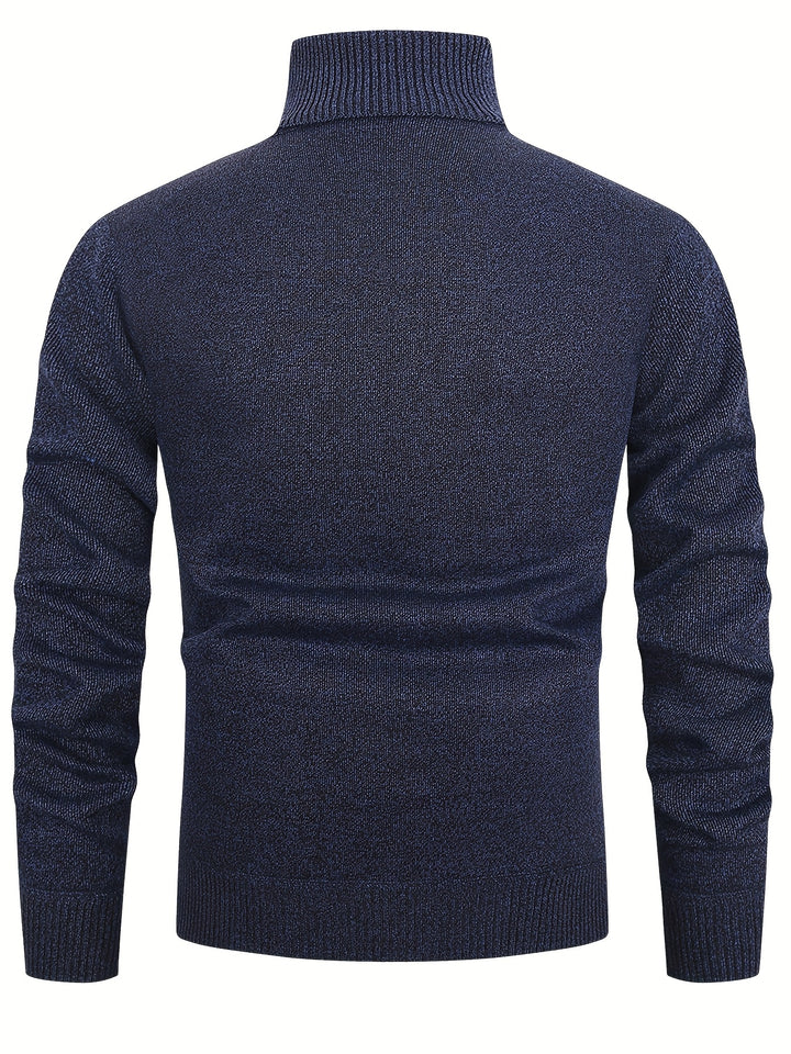 Men's Turtleneck Diamond Knit Aran Jumper 7