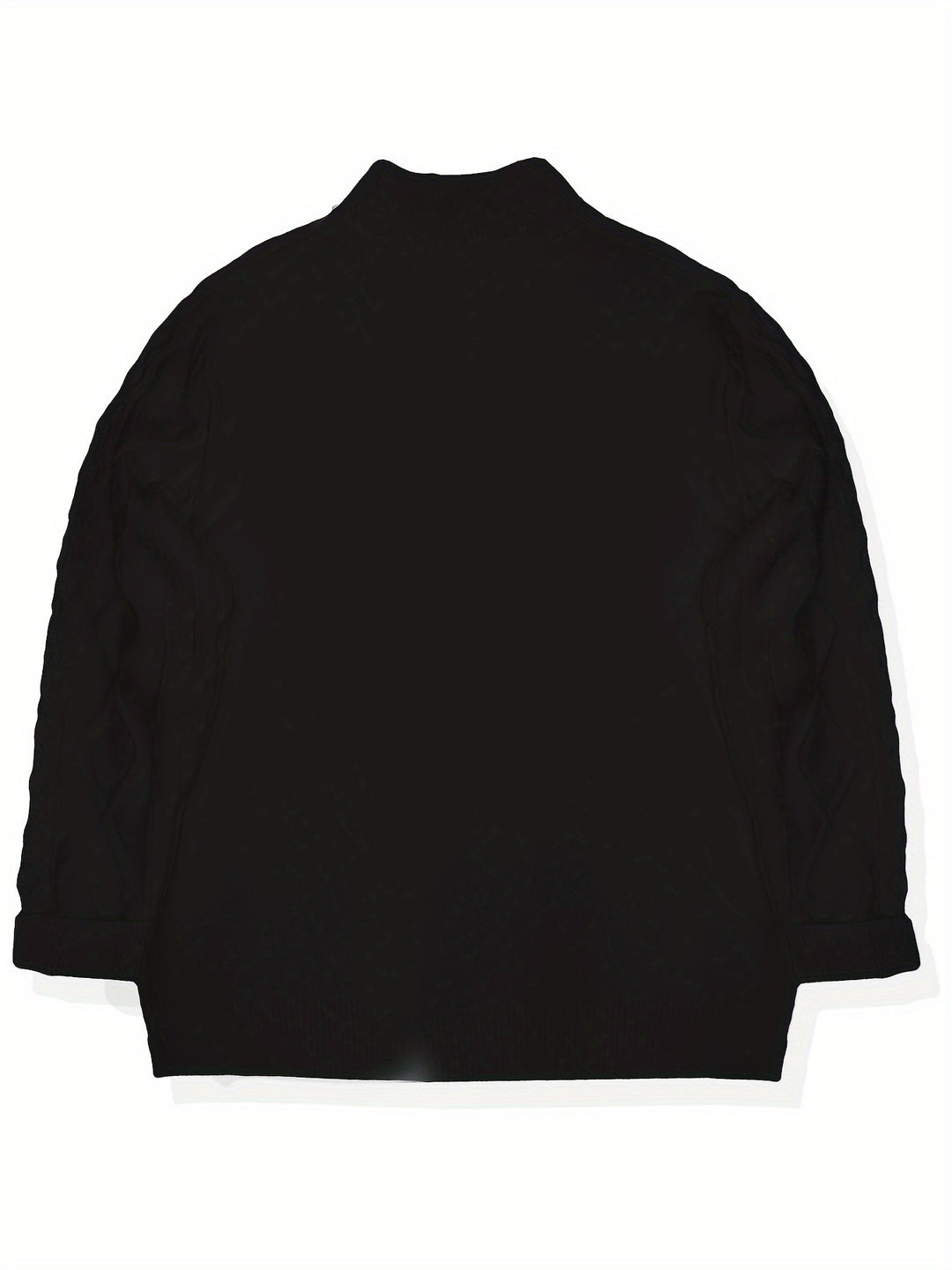 Men's Half Zip Chunky Cable Knit Aran Jumper 4