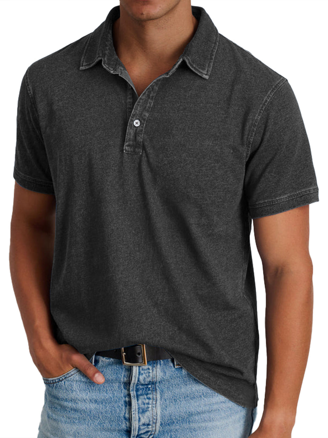 Spencer | Men's Classic Polo Shirt with Button Placket
