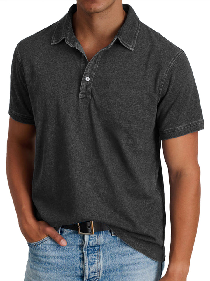 Spencer | Men's Classic Polo Shirt with Button Placket