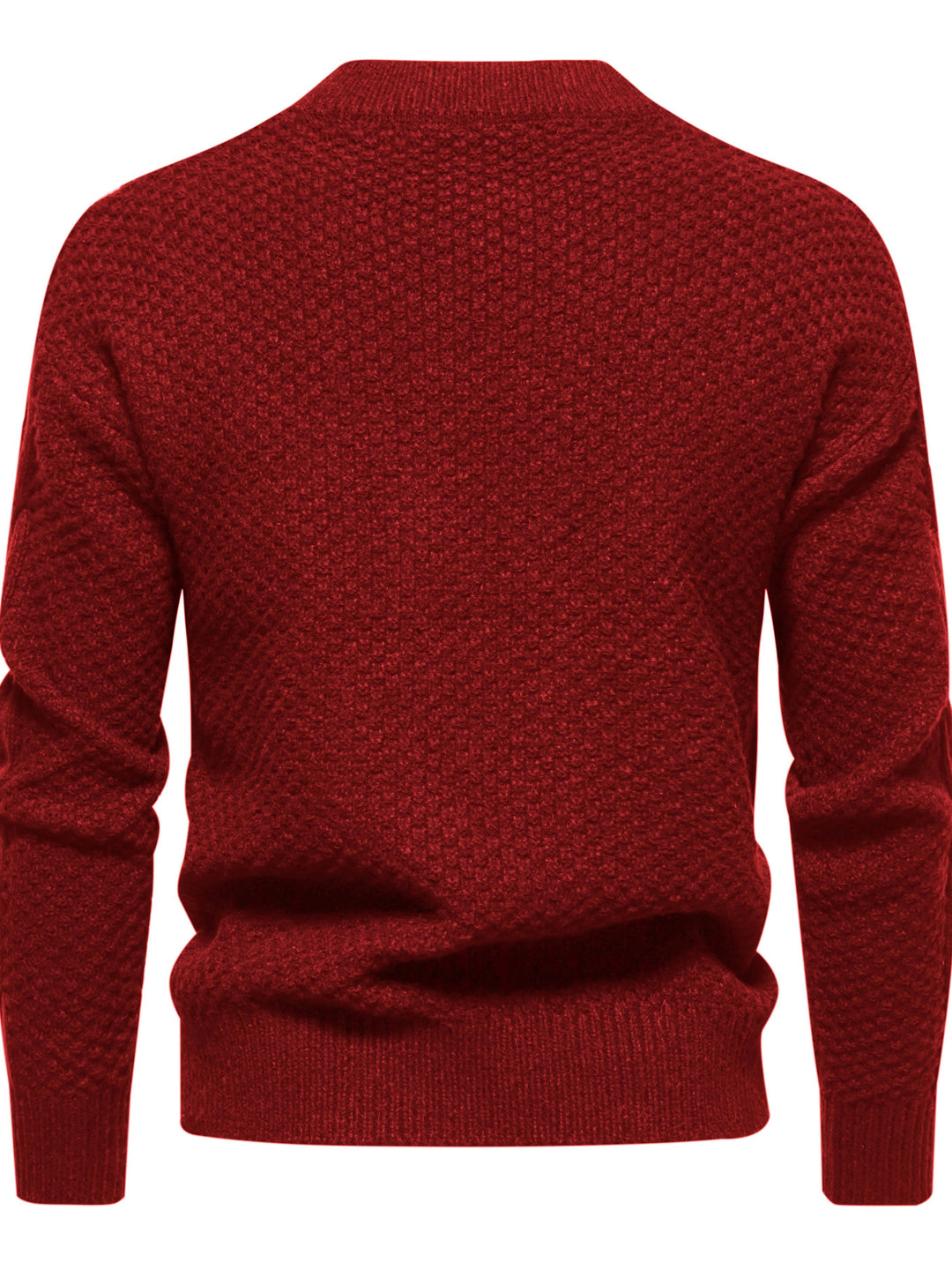 Men's Crew Neck Honeycomb Cable Aran Jumper 9